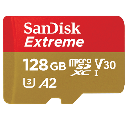 Karta pamięci SANDISK EXTREME microSDXC 128 GB 190/90 MB/s UHS-I U3 (SDSQXAA-128G-GN6MA)